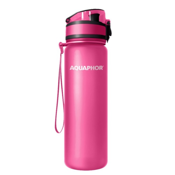 Drikkedunk 0,5L med kulfilter, letvægt, pink