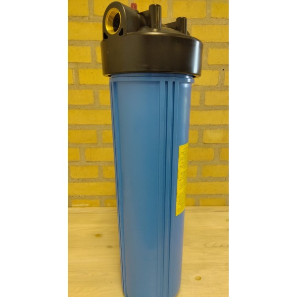 Filterhus BB20 (20'' x 4,5'') sort/blåt 1'' messinggevind