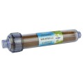 Filterhus inline 10 x 2'', fyldbart, med 0,4 liter deioniserende harpiks