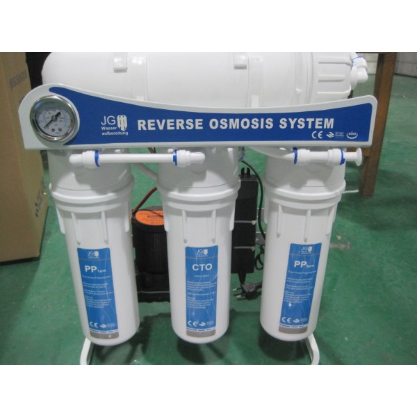 Osmoseanlæg 600GPD, pumpe 12 timer, 1,2 L/minut, let filterskift, spildvandsfaktor 1