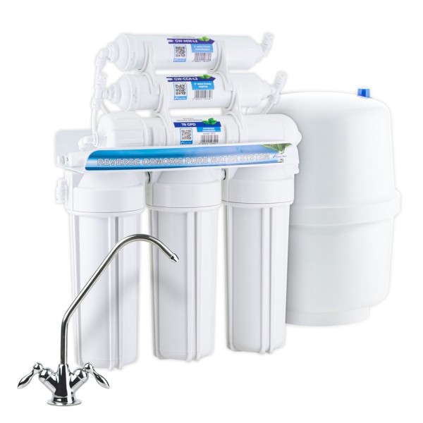 Osmoseanlæg 12L tank, trad. filterhuse, mineralfilter