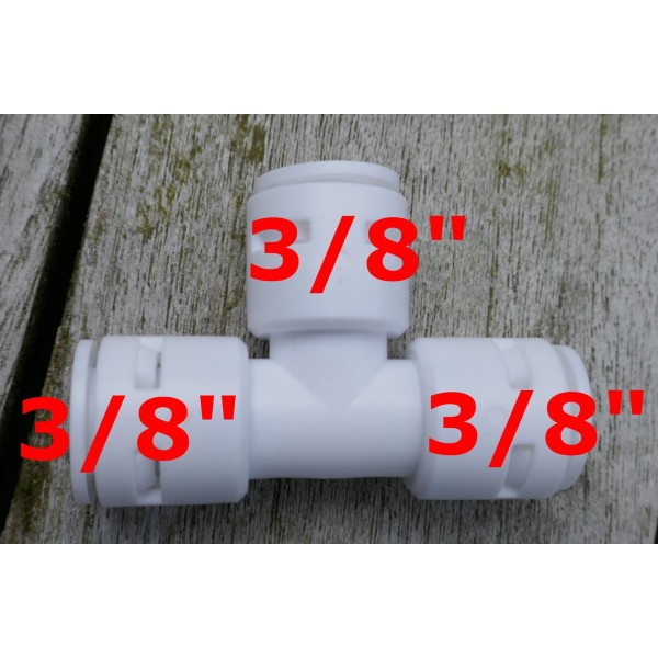 T-stykke: 3 gange 3/8'' slange