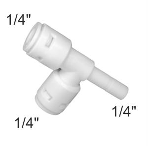 2 x 1/4 slange til et hul i en 1/4 fitting